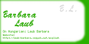 barbara laub business card